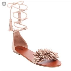 Mossimo Tan Fringe Lace Up Sandal